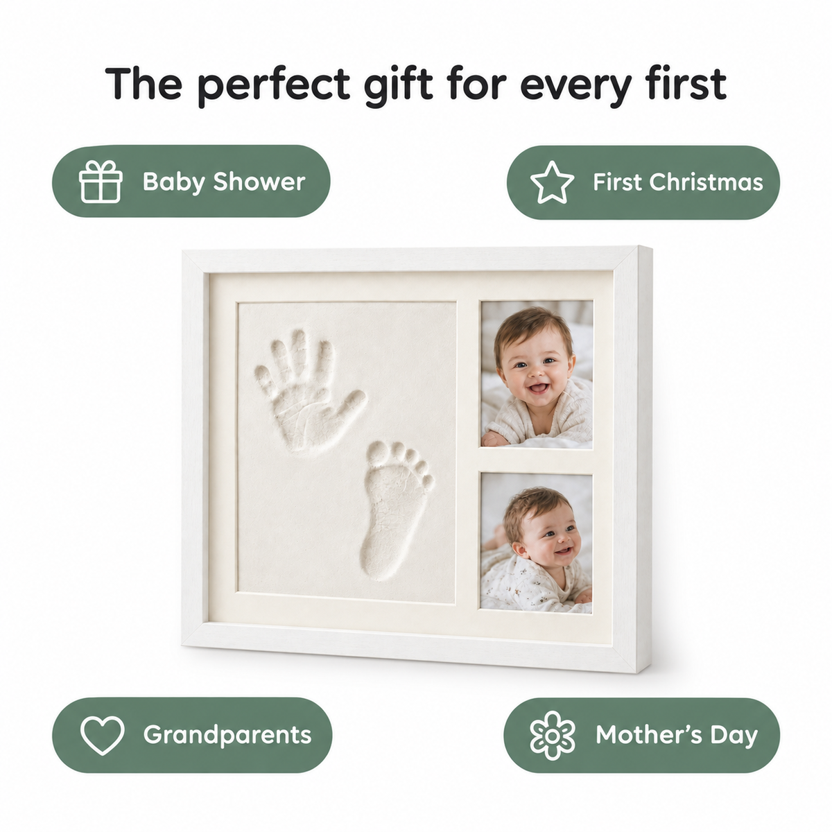 Baby Hand & Footprint Clay Frame — The Gift They'll Keep Forever